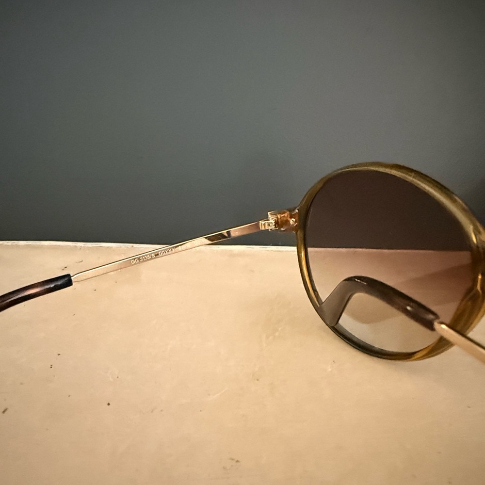 Gucci Oversized Brown Gradient Round Sunglasses w… - image 5